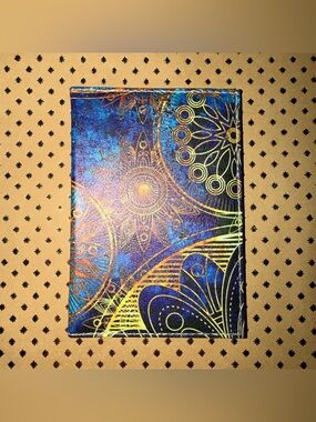 🆕 Passport Holder - Boho Pattern in Blue and Yellow